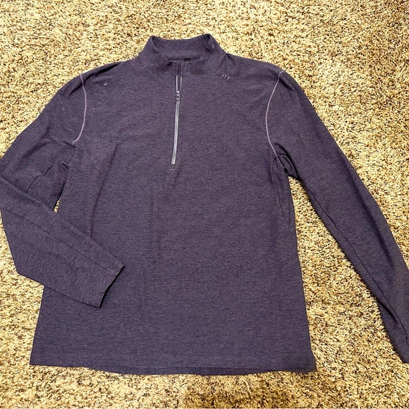 Lululemon Men’s XL Purple Metal Vent Tech half zip pullover EUC - Picture 1 of 3